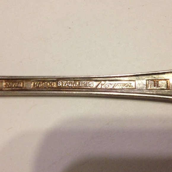 Nasco Norma Pattern Flatware Bon Bon Spoon Pie Cake Server 2 Pieces Stainless - Picture 9 of 9